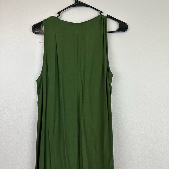 Madewell Heather Button Front Dress Green Medium - Picture 5 of 14